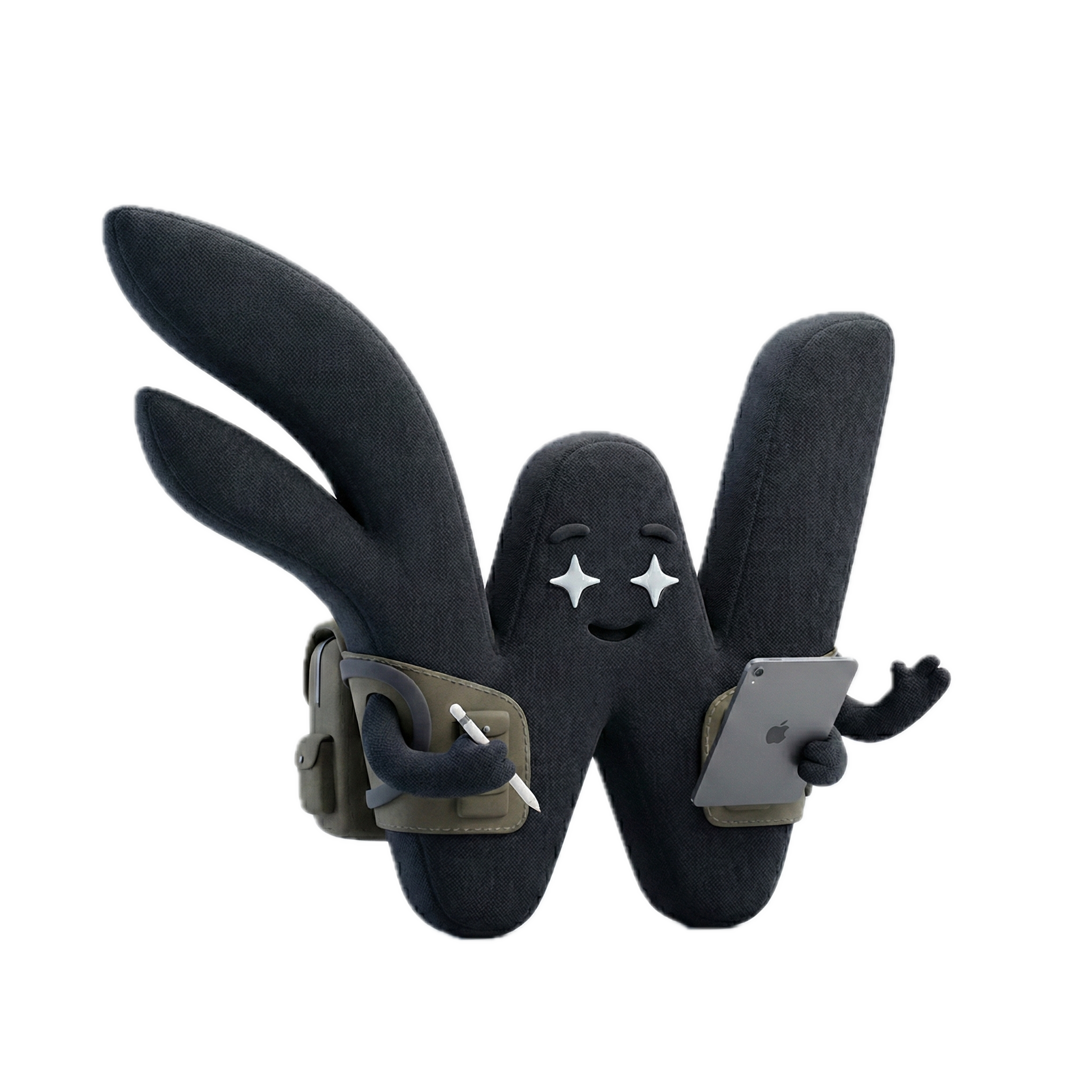 The Wingman — 3D plush render